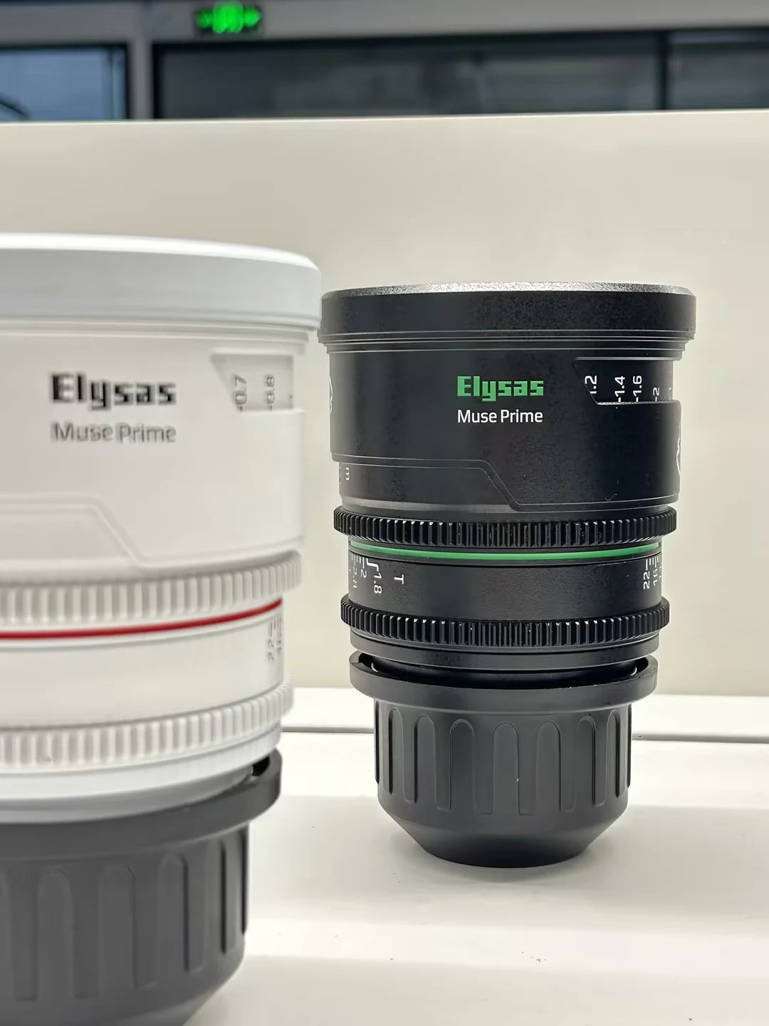 MUSE PRIME cinema lenses in white and black finishes